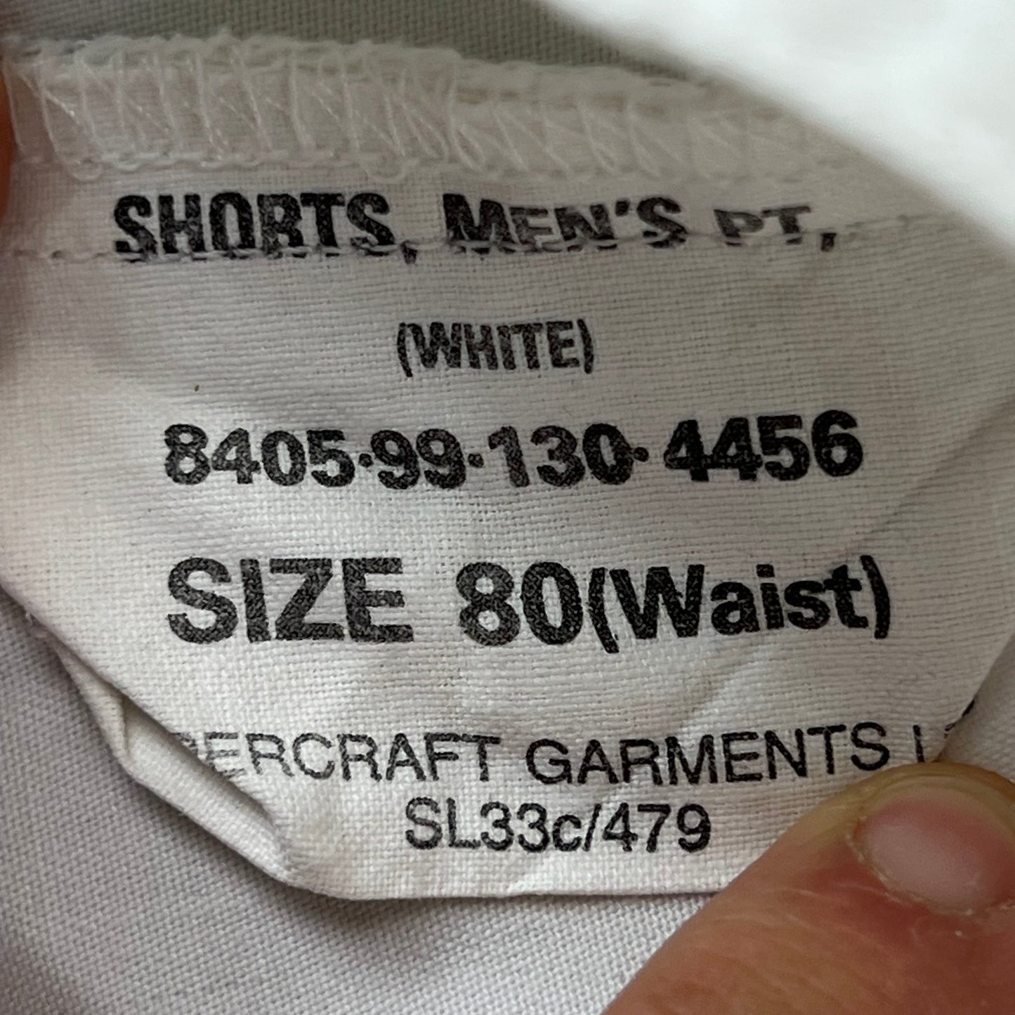 British Royal Navy 90s White Cotton PT Shorts - W34