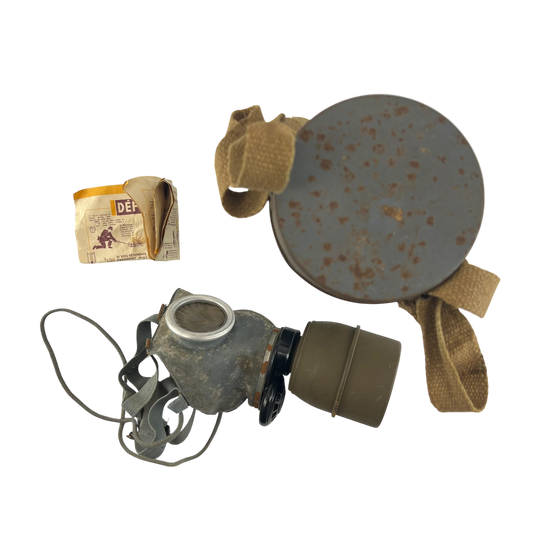 Belgian Army L-702 WW2 Gas Mask Complete Kit