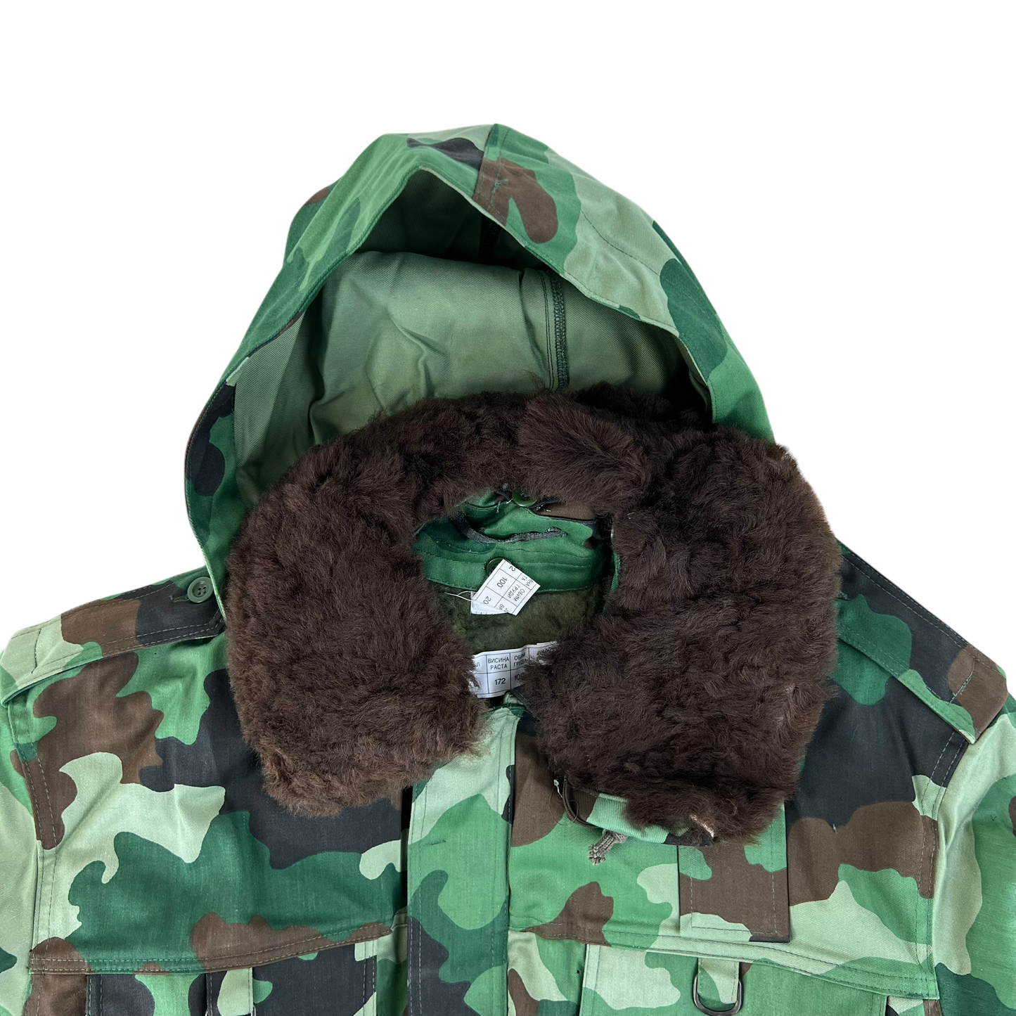 Serbian Army M93 Oak Leaf Camouflage Parka w/ Thermal Liner - Medium 172/100