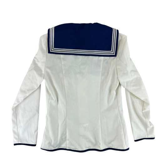 British Royal Navy Women's Class II White Jumper Sailor's Top - Medium 178/96