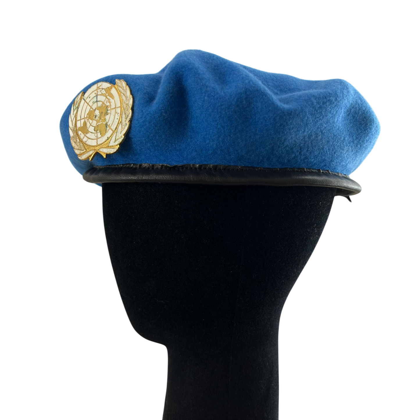 British Army Beret UN Blue w/ Badge - Medium 58cm