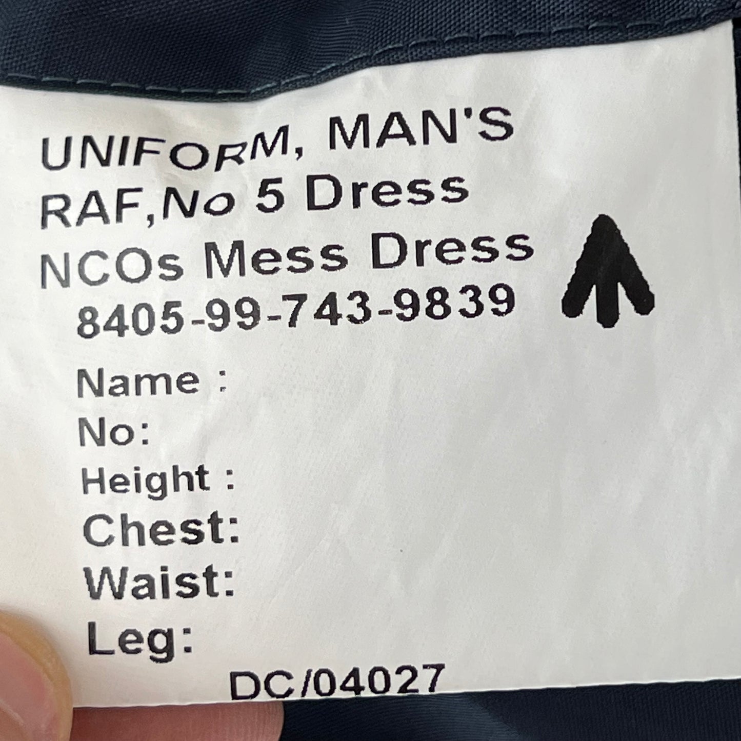 British RAF No. 5 NCO Mess Dress Jacket - Large 104XL