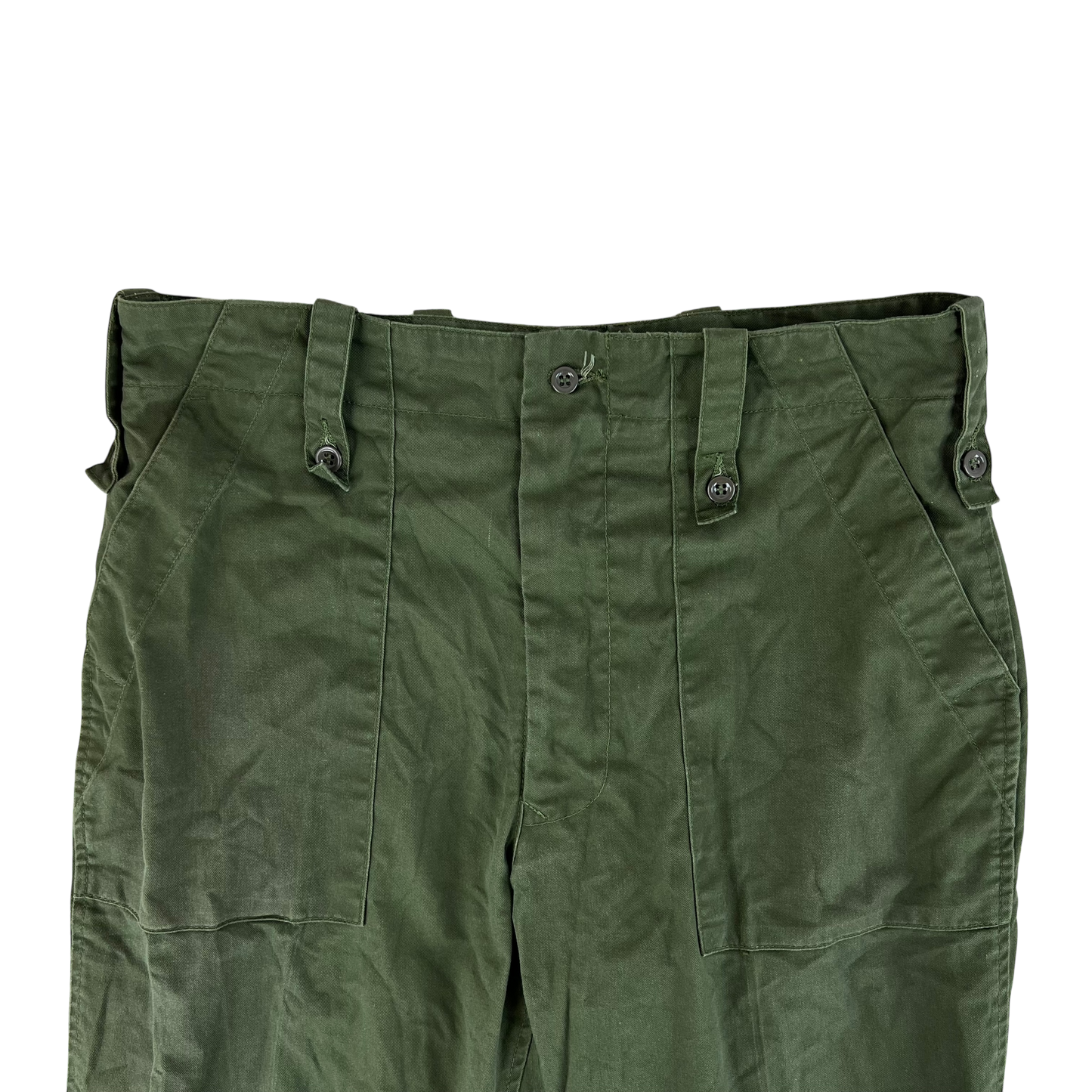 British Army Olive Green Fatigue Work Trousers - W35 L30.5