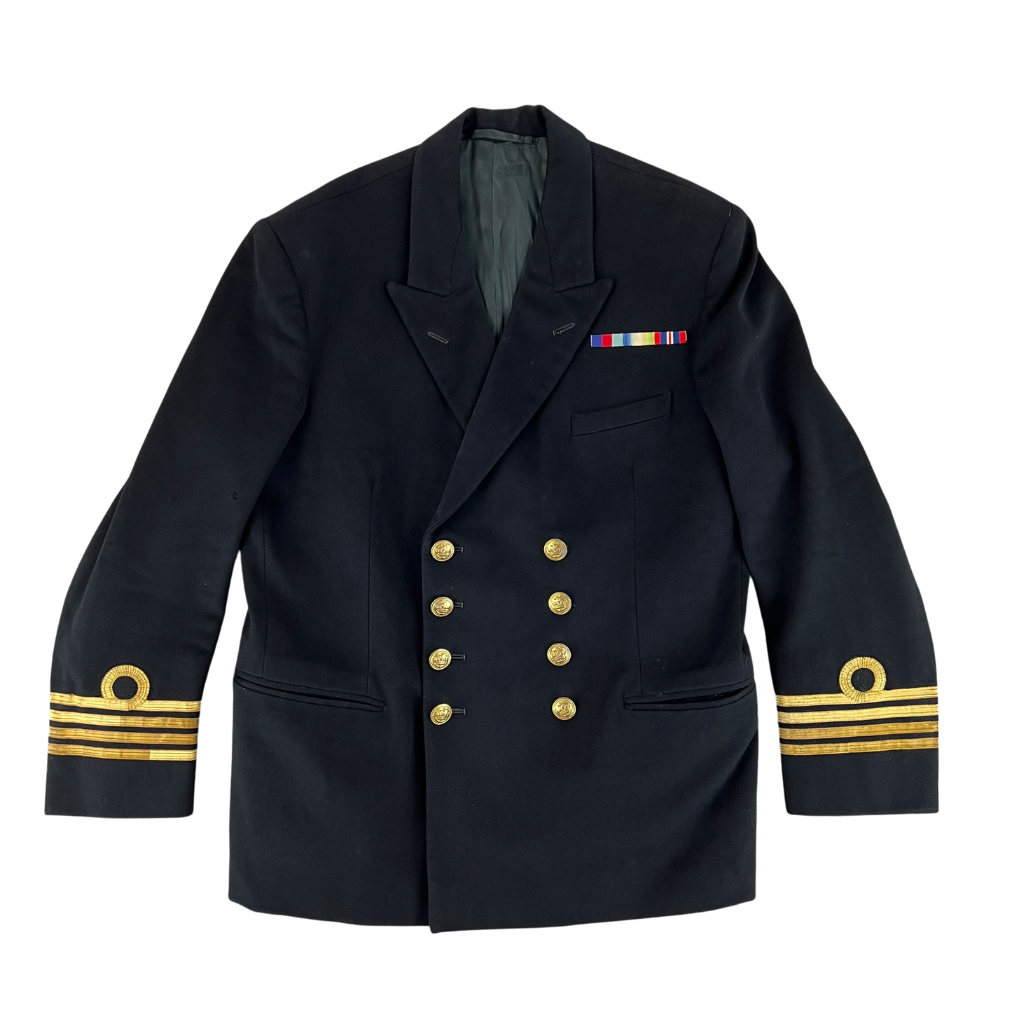 British Merchant Navy / RNR 40s Black Dress Blazer Jacket - Large