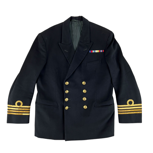 British Merchant Navy / RNR 40s Black Dress Blazer Jacket - Large