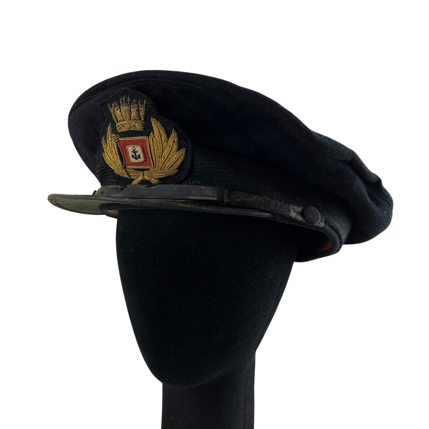 British Merchant Navy 50s Dress Cap w/ Dust Covers - Medium