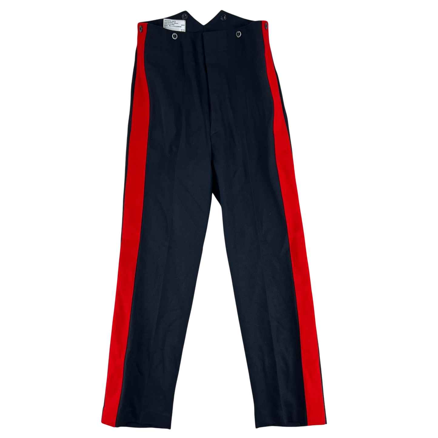 British Army Footguards Officers' Black Red Stripe Trousers - W32 L32