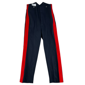 British Army Footguards Officers' Black Red Stripe Trousers - W32 L32