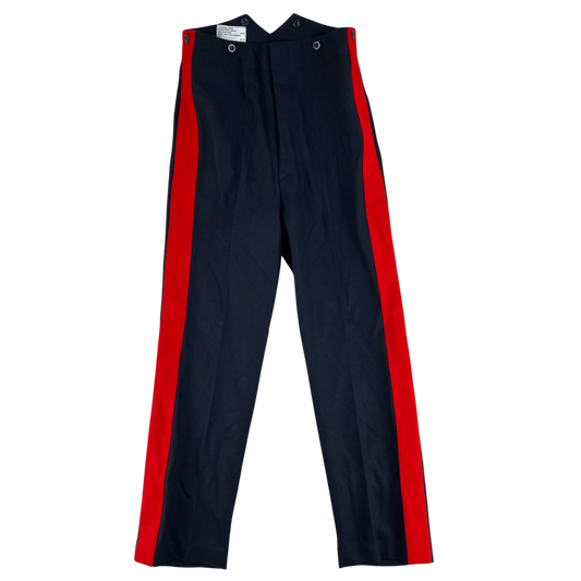 British Army Footguards Officers' Black Red Stripe Trousers - W32 L32
