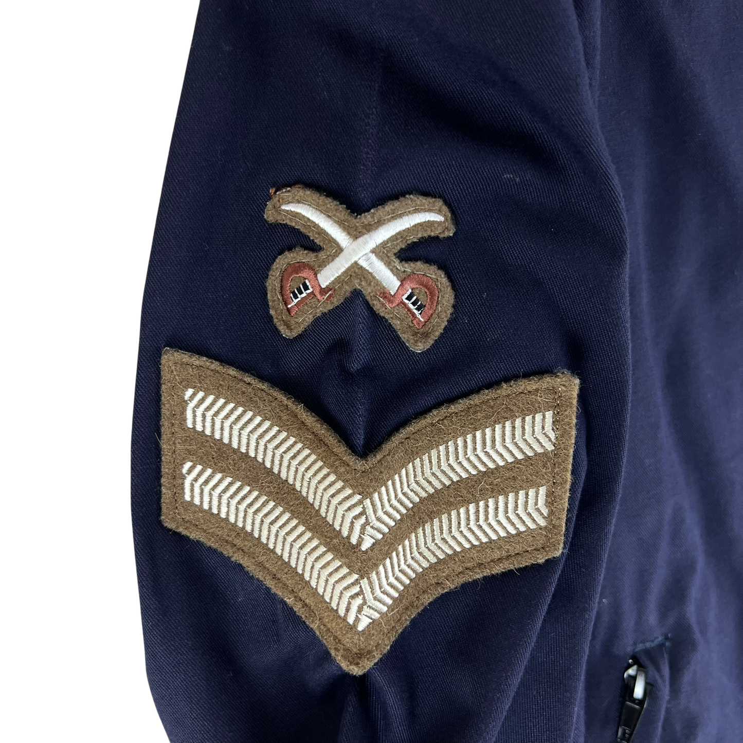 British Army / Tri-Services Navy Blue PTI Tracksuit Top Jacket - Large
