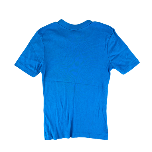 West German Army 70s Blue Training T Shirt - XX Small