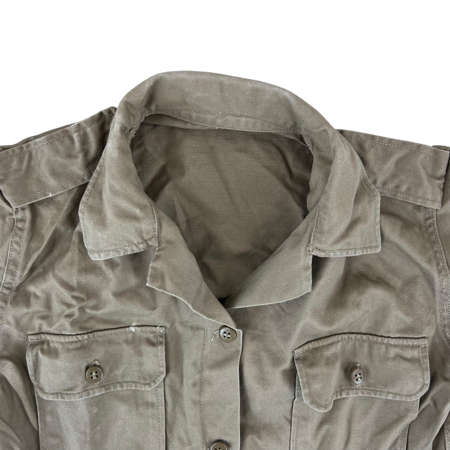 Greek Army M65 Khaki Shirt Short Sleeve - X Small
