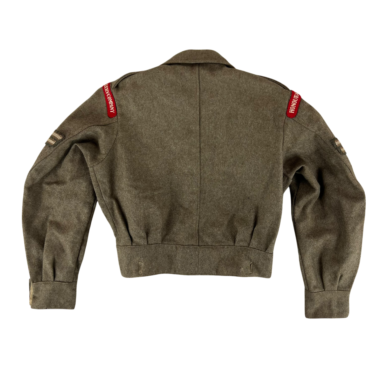 British Army 50s Khaki Ike 1949 Pattern Battle Dress Jacket - Honourable Artillery Company - Small SIZE 4