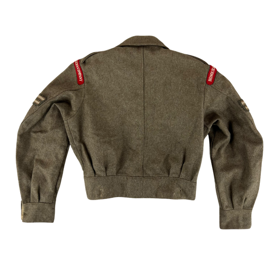 British Army 50s Khaki Ike 1949 Pattern Battle Dress Jacket - Honourable Artillery Company - Small SIZE 4