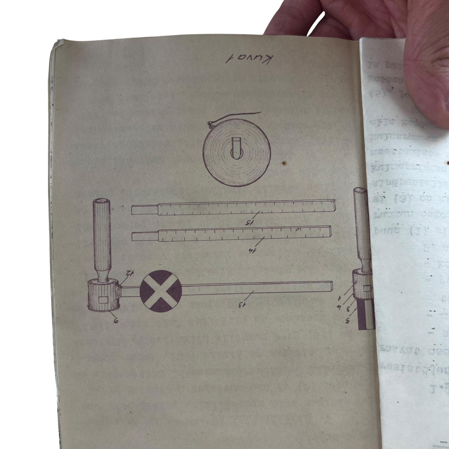Finnish Army WW2 River Width Meter Complete Kit