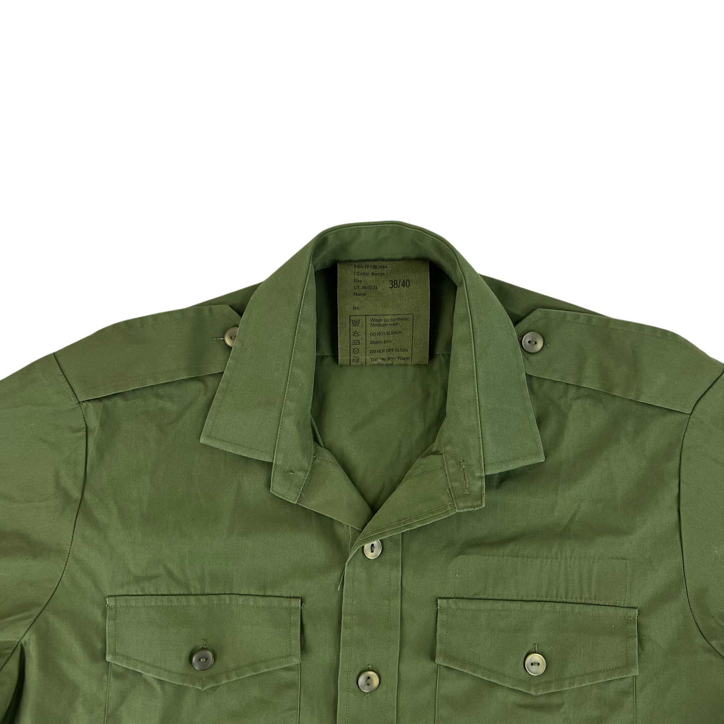 British Army Mens Olive Green Shirt Short Sleeve - Medium C38/40