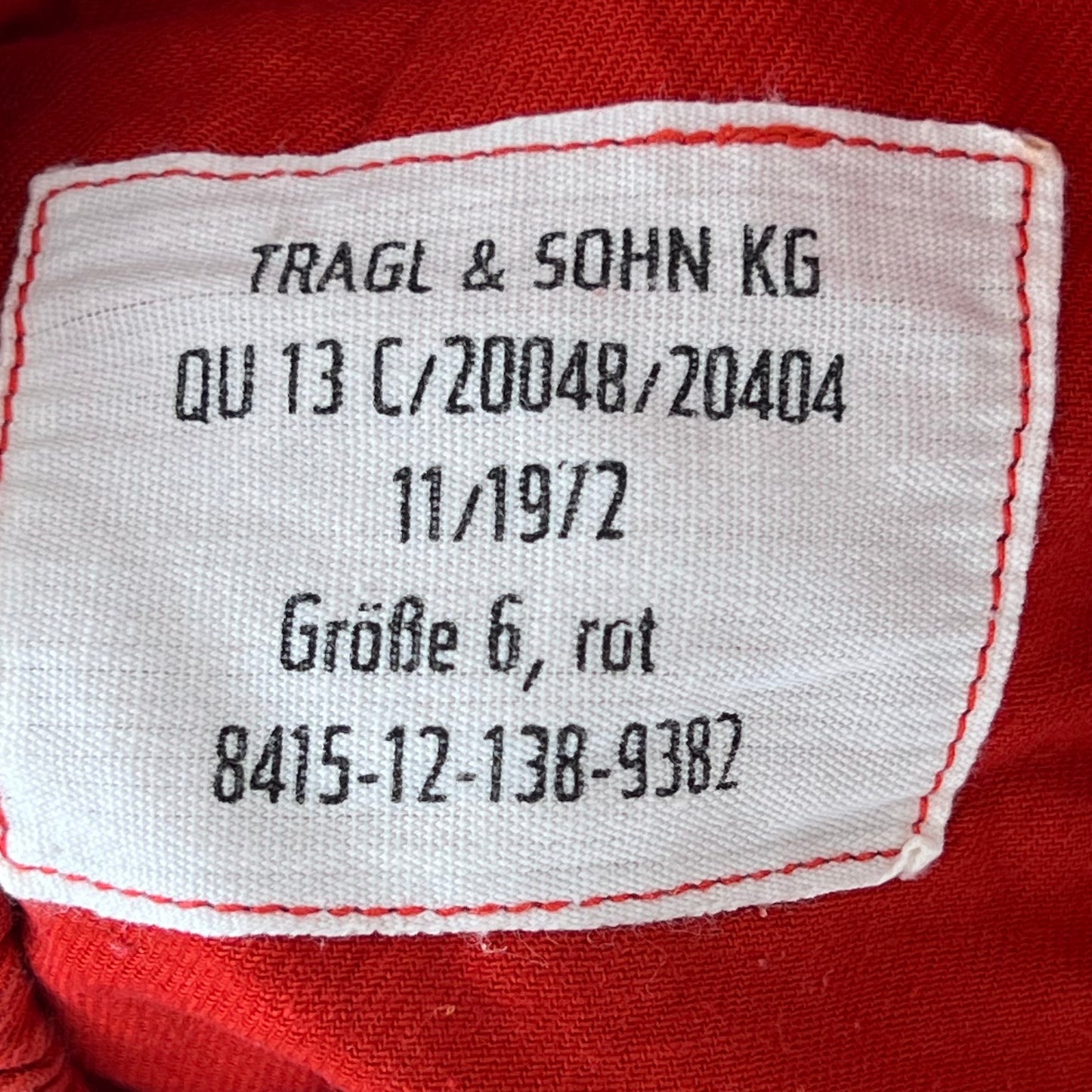 West German Army Cotton PT Red Swim Shorts - Medium