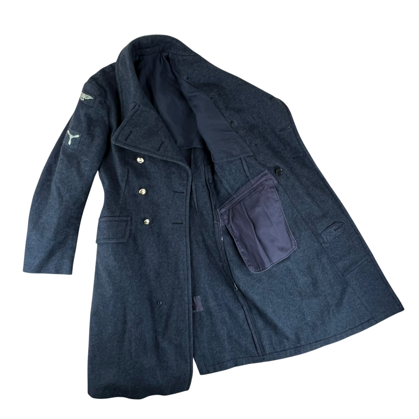 British RAF 60's New Pattern Wool Greatcoat - Medium SIZE 10