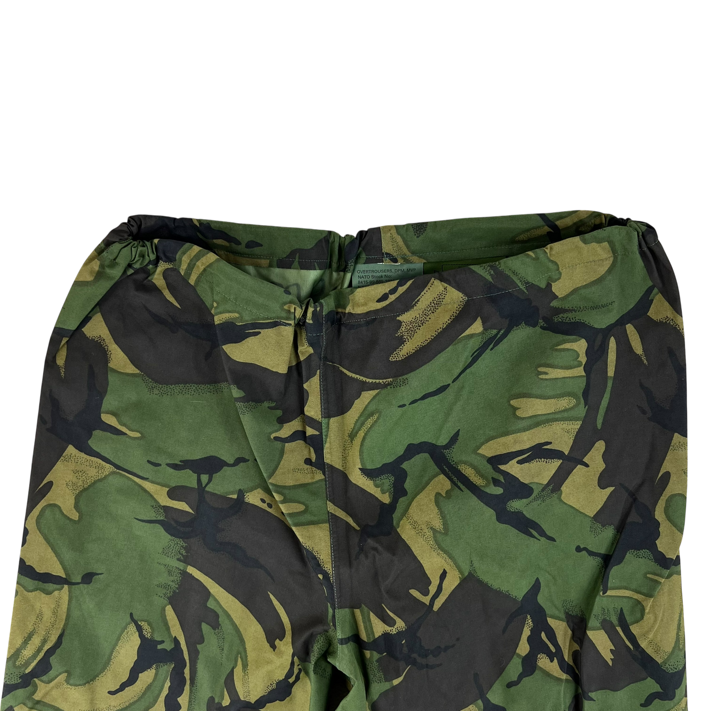 British Army Woodland DPM Camouflage MVP Waterproof Trousers - W38 L28.5