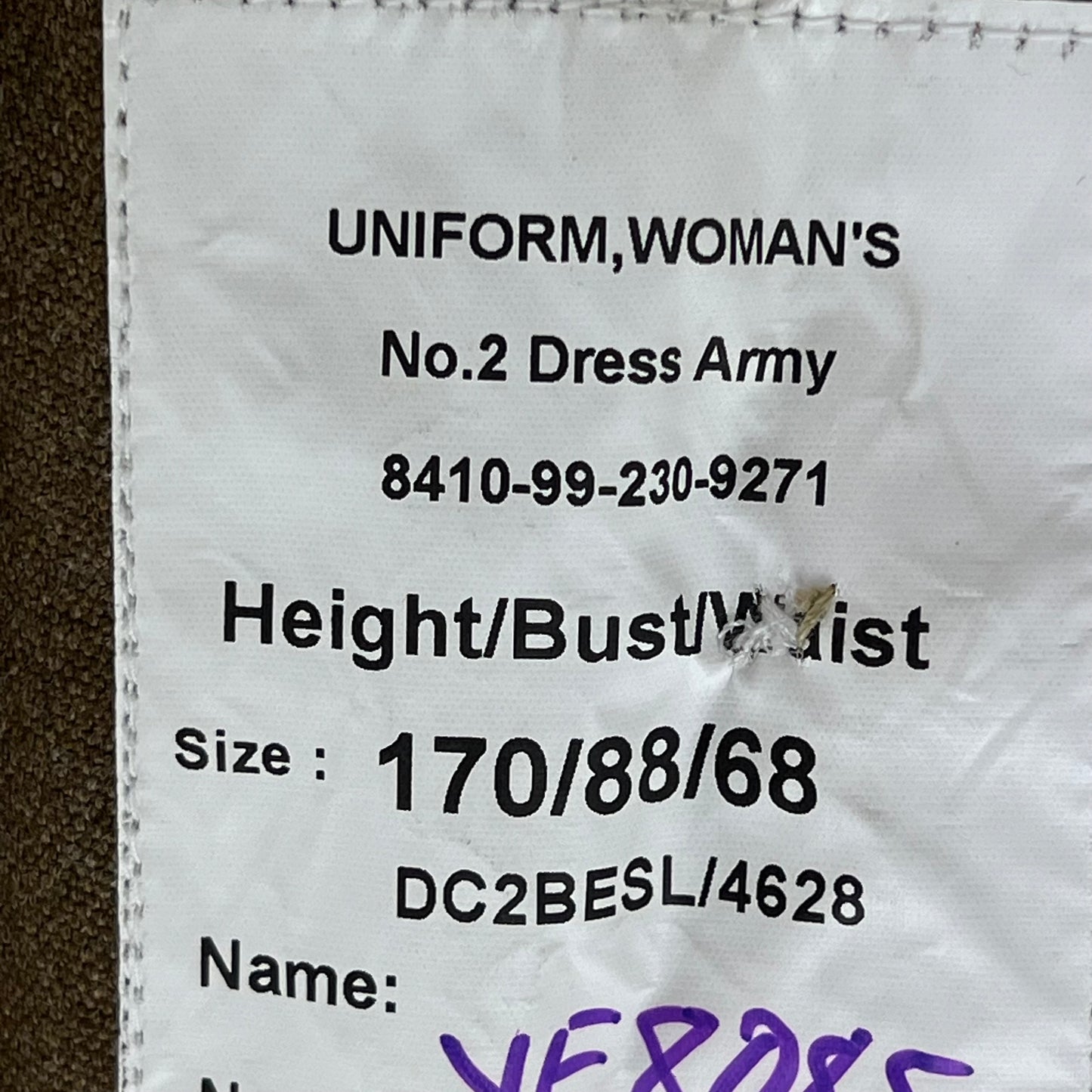 British Army Women's No 2 FAD Dress Jacket - QARANC - Small 170/88