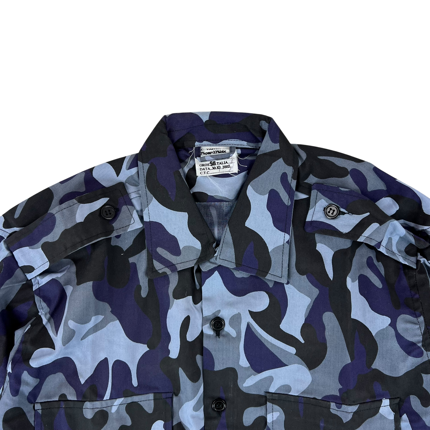 Romanian Army / Police M1990 Blue Leaf Camouflage Long Sleeve Shirt - Medium