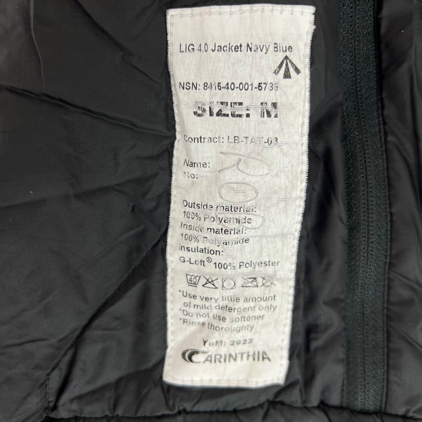 British Royal Navy Carinthia LIG 4.0 Thermal Jacket - Medium