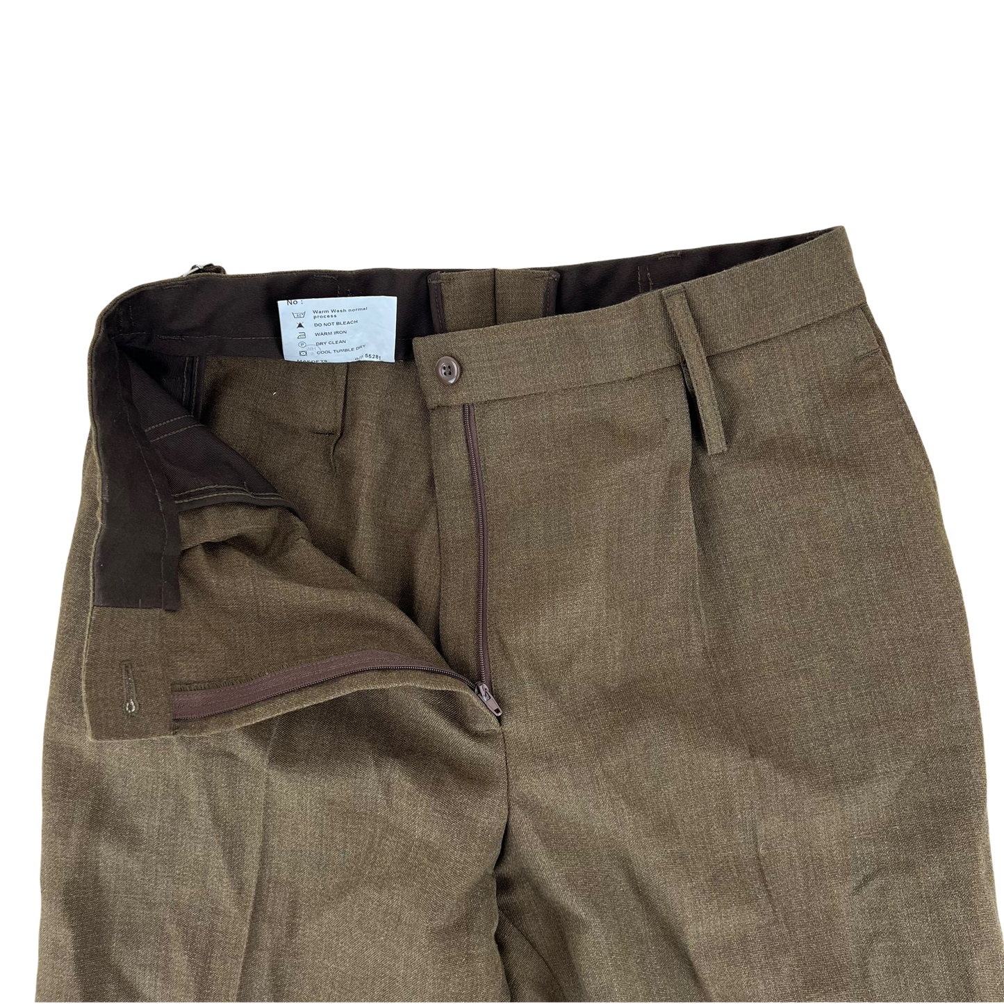 British Army No. 2 FAD Barracks Brown Women's Slacks Trousers - W32 L26 82/80