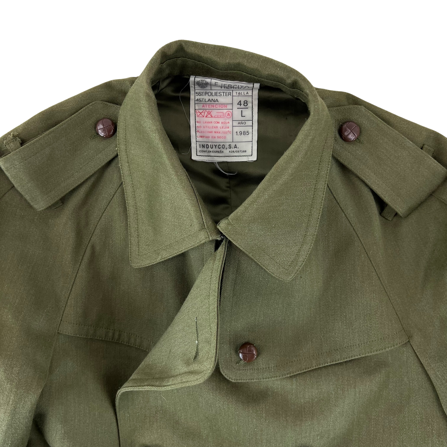 Spanish Army 80s Green Trenchcoat -