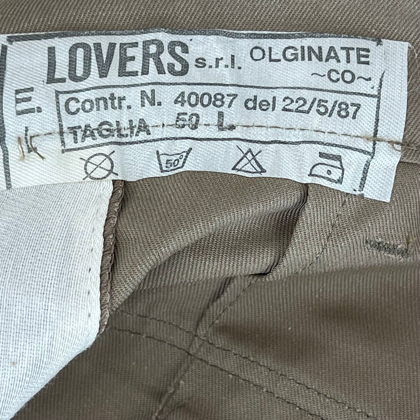 Italian Army Vintage Stone Chino Shorts - W31