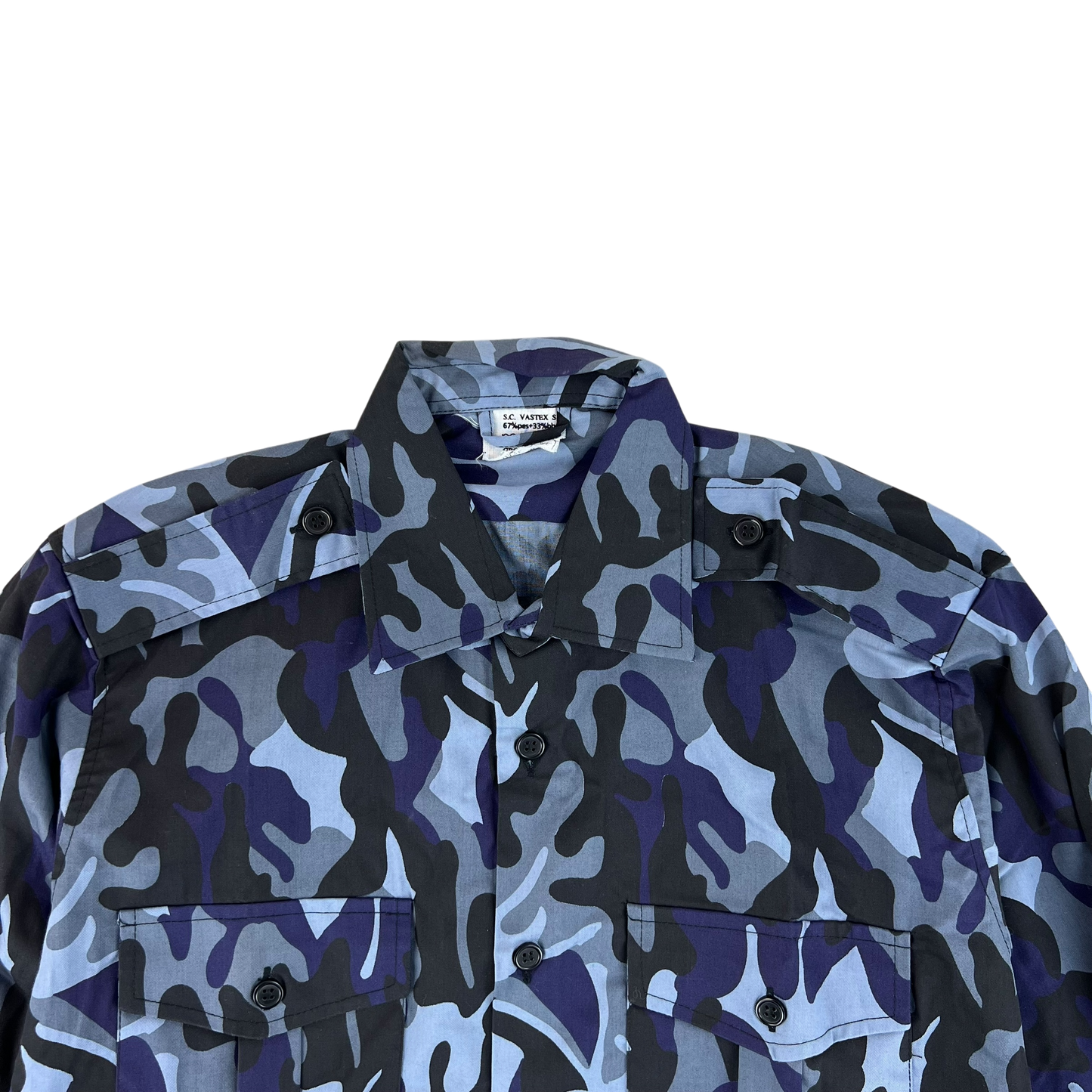 Romanian Army / Police M1990 Blue Leaf Camouflage Long Sleeve Shirt - Large