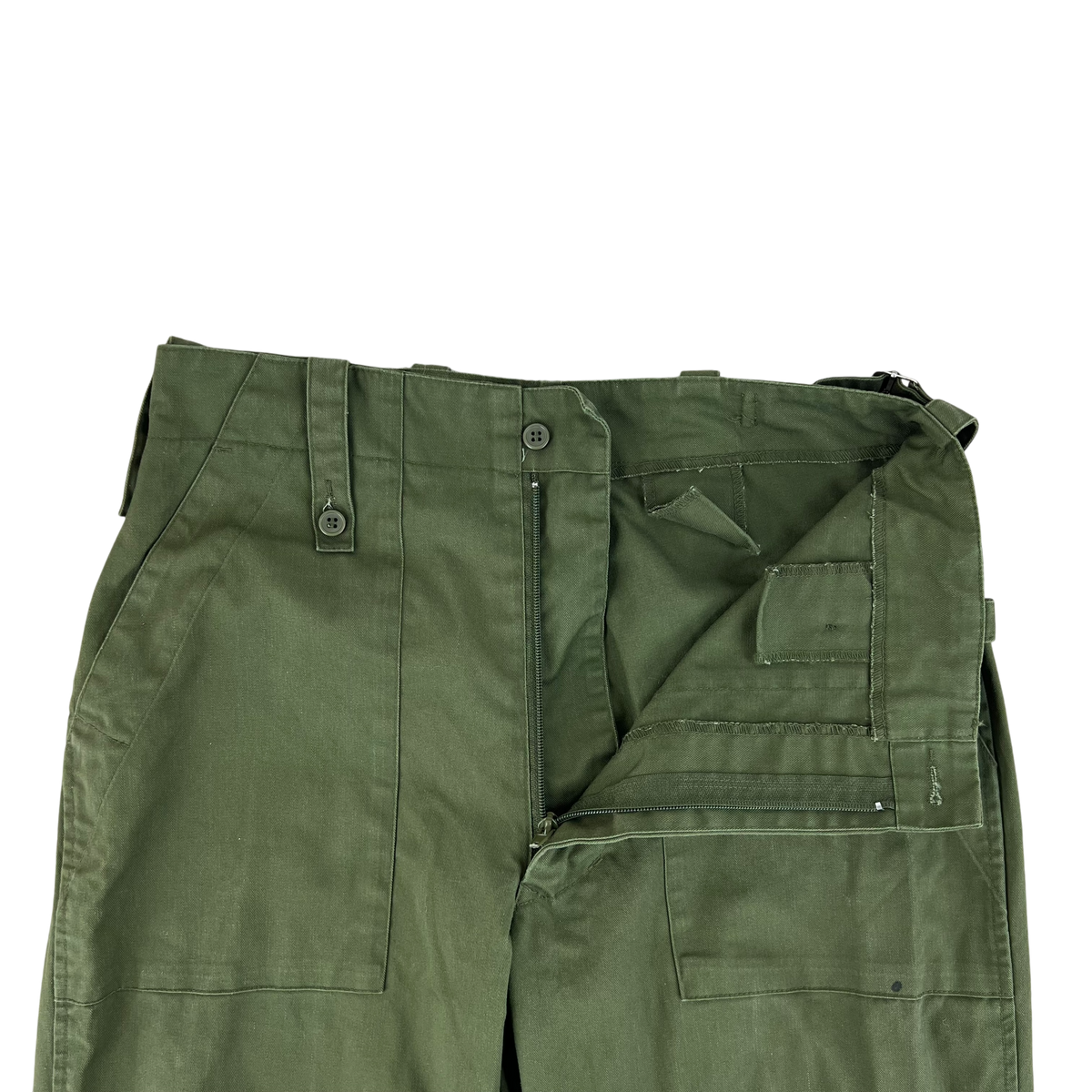 British Army Olive Green Fatigue Work Trousers - W31 L32