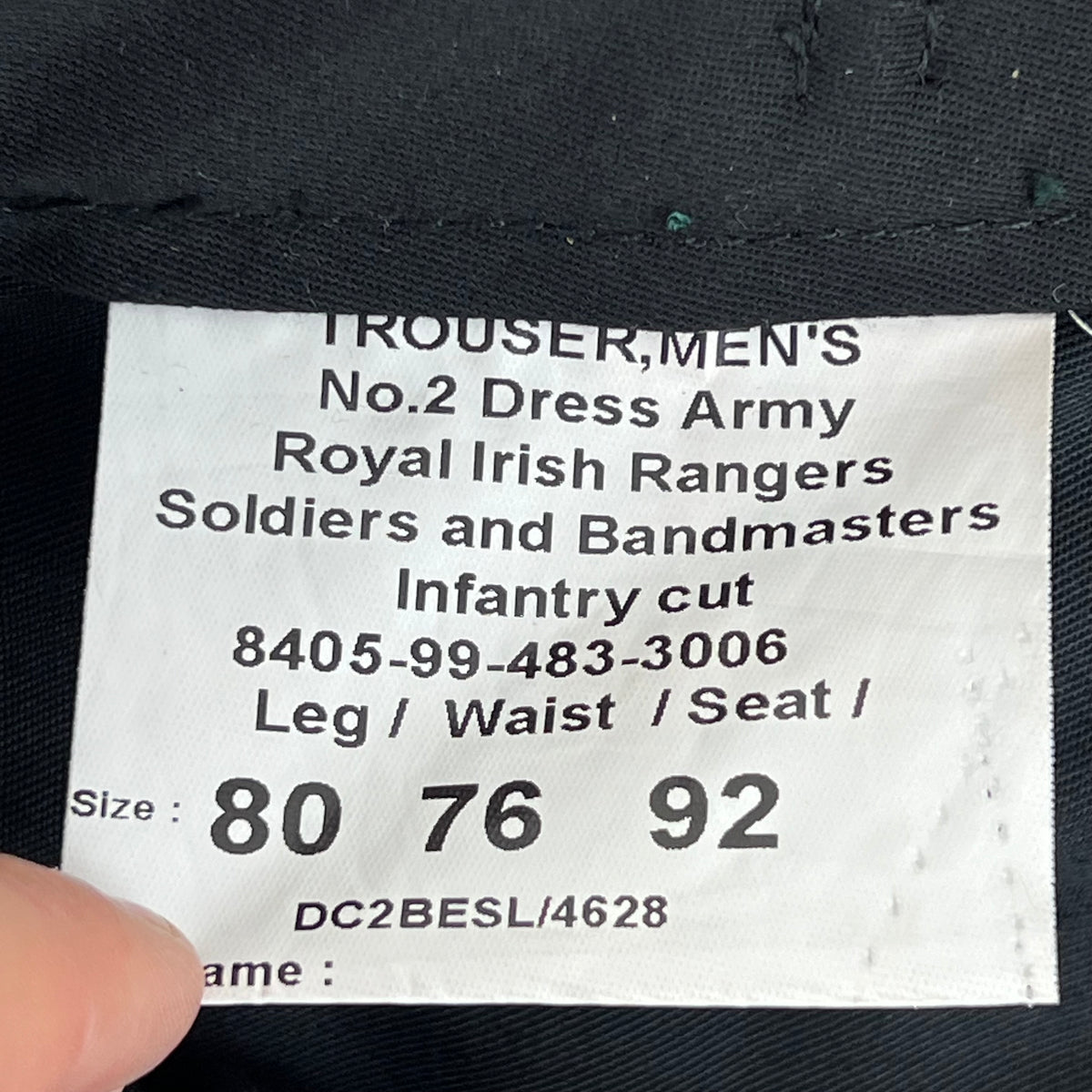 British Army Royal Irish Rangers No. 2 Dress Trousers - W30 L30.5