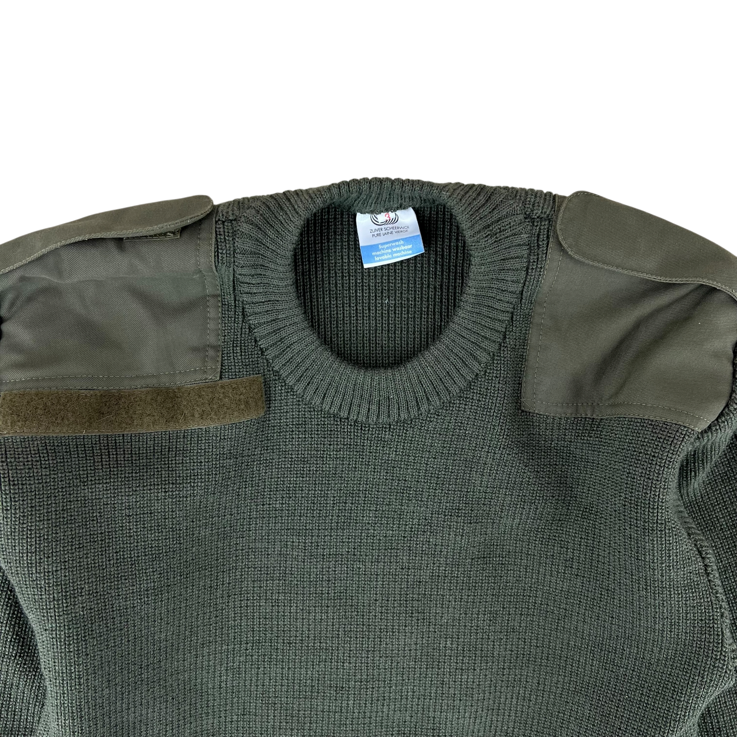 Dutch Army Olive Green Wool Sweater Jumper - Medium