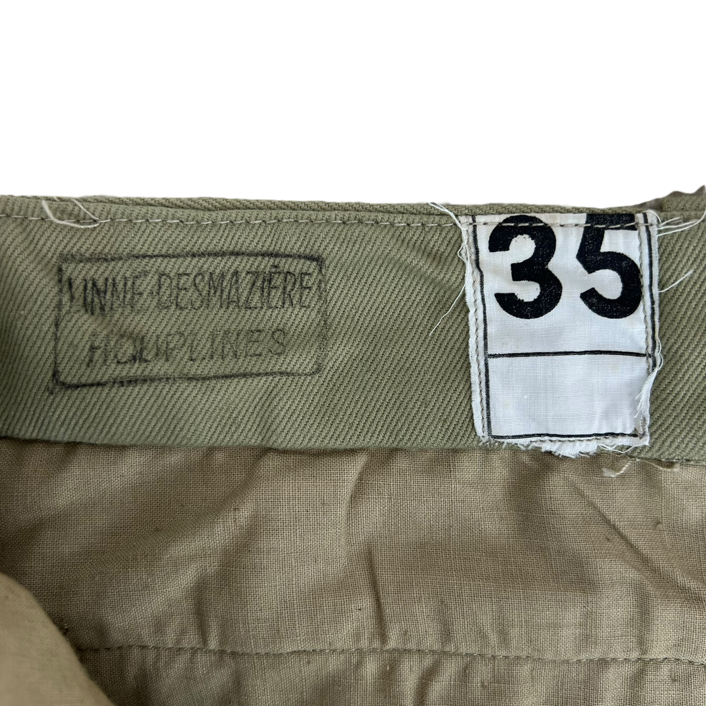 French Army 50s Beige Dress Trousers - W35 L30.5