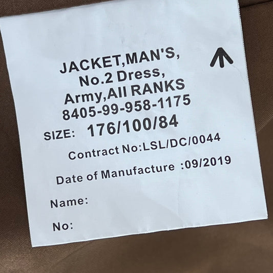 British Army No.2 FAD Dress Jacket - Royal Artillery Regiment - Medium 176/100