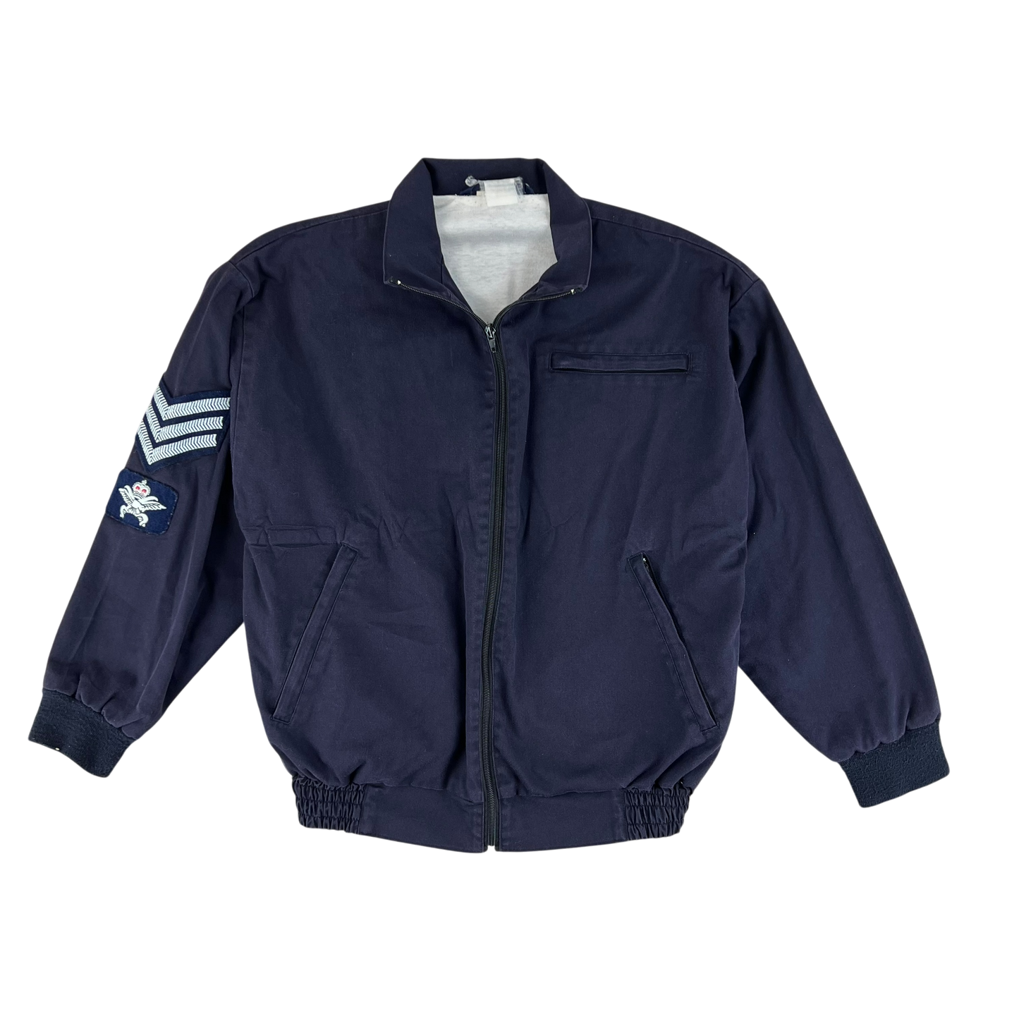 British Army / Tri-Services Navy Blue PTI Tracksuit Top Jacket - Small