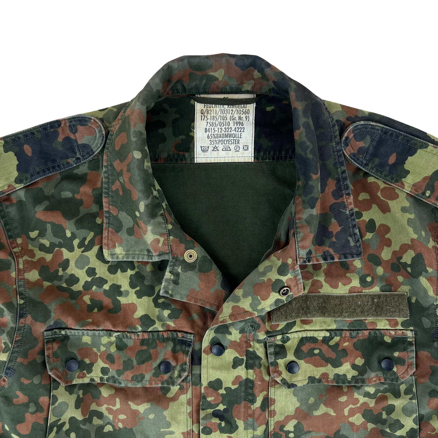 German Army Flecktarn Camouflage Long Sleeve Field Shirt - Large GrNr 9