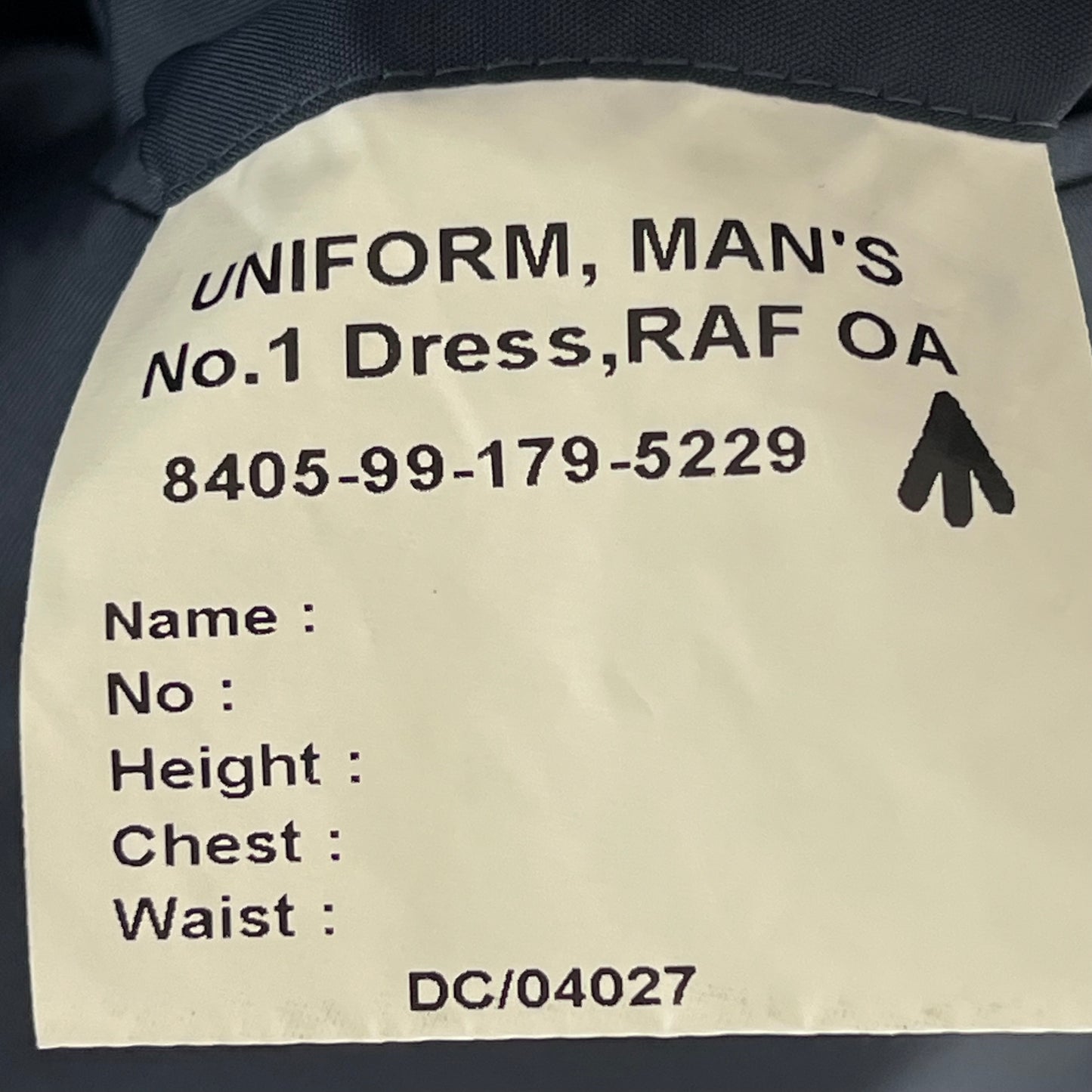 British Royal Air Force No. 1 O.A. Dress Jacket w/ Belt - Medium