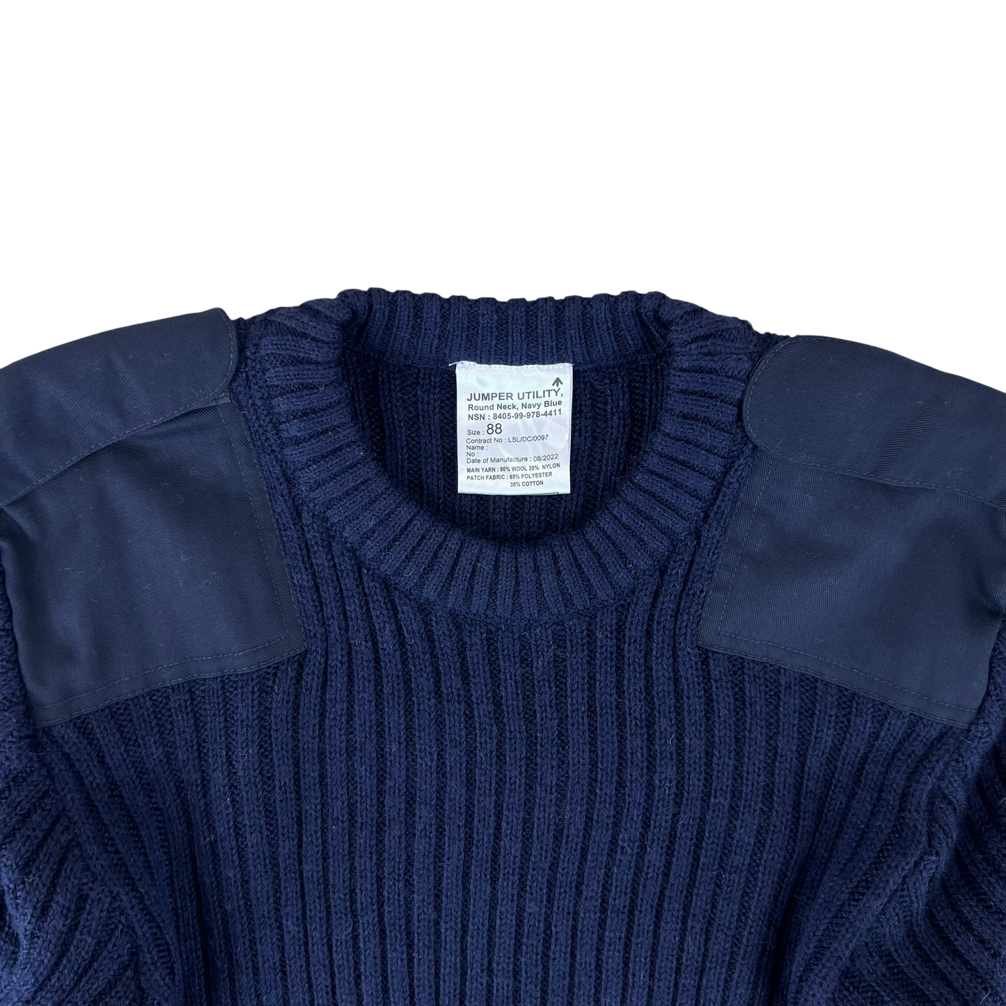 British Royal Navy Wool Crew Neck Pullover Jersey Jumper - Small 88cm