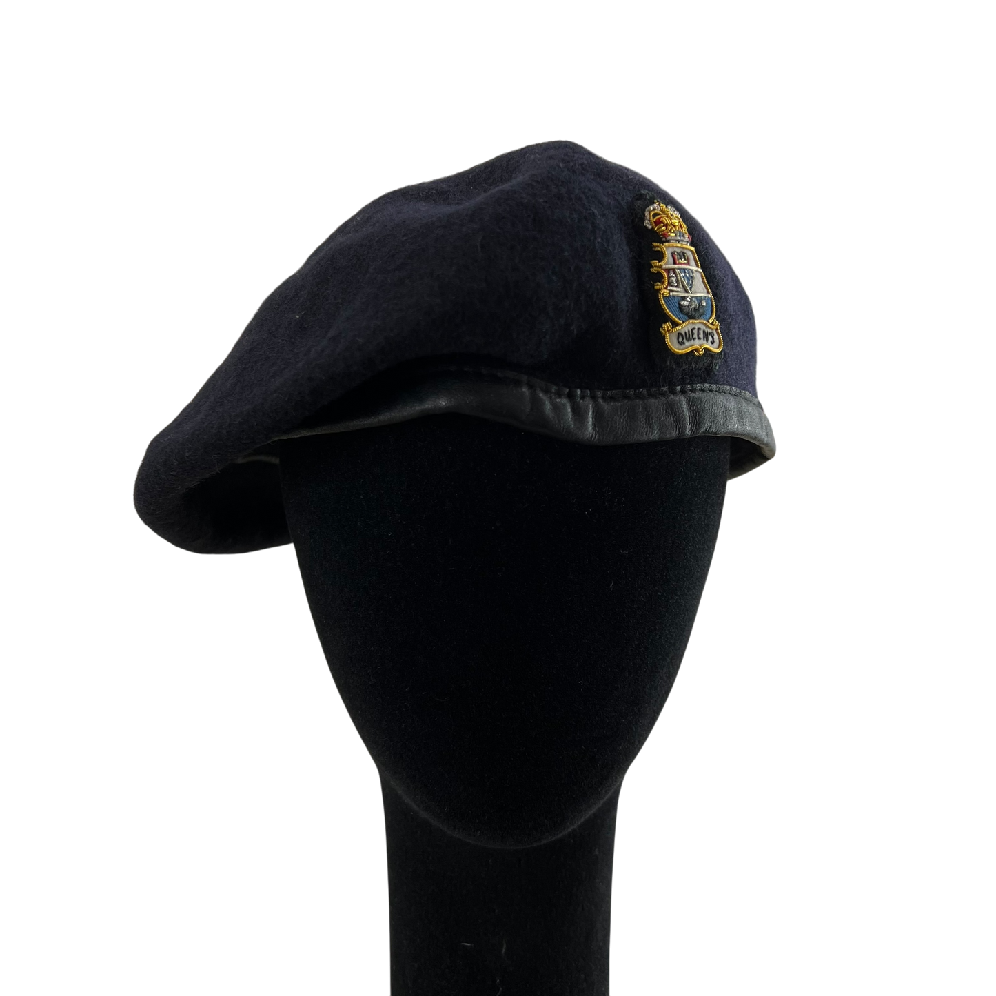 British Army Beret w/ Badge - Queen's Officer's Training Corps - Large