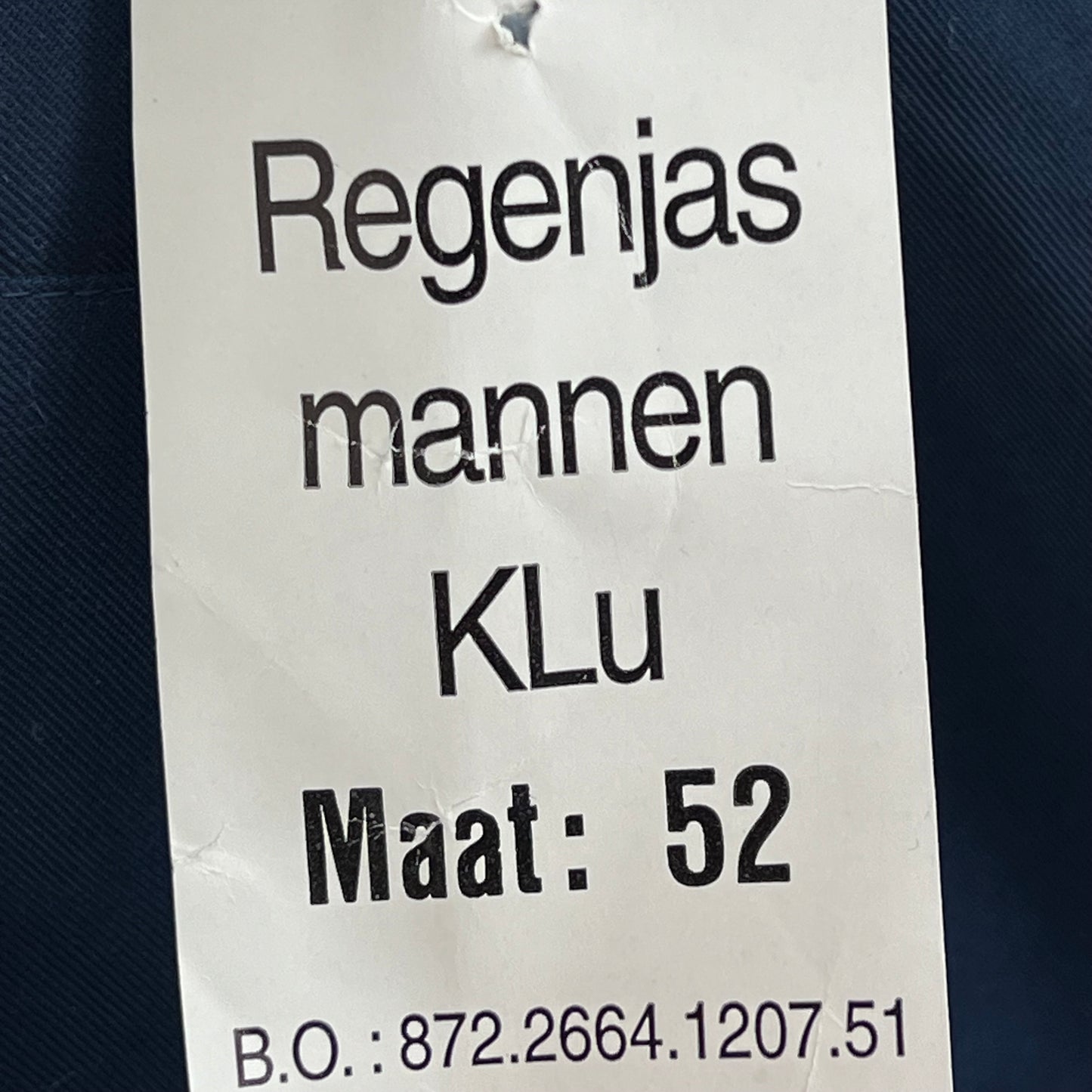 Dutch Navy Blue Mac Trench Coat w/ Thermal Liner - Large