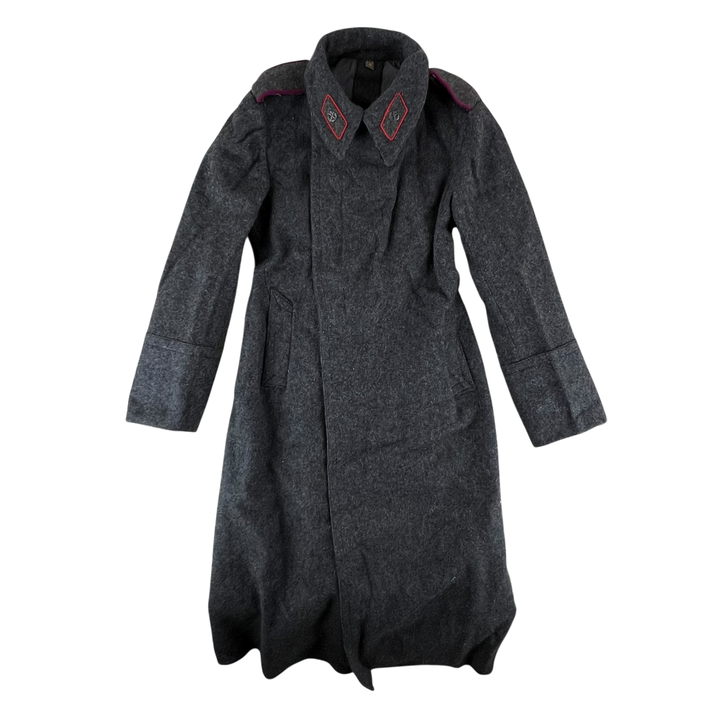 Bulgarian People's Army 50s Grey Wool Greatcoat - Medium