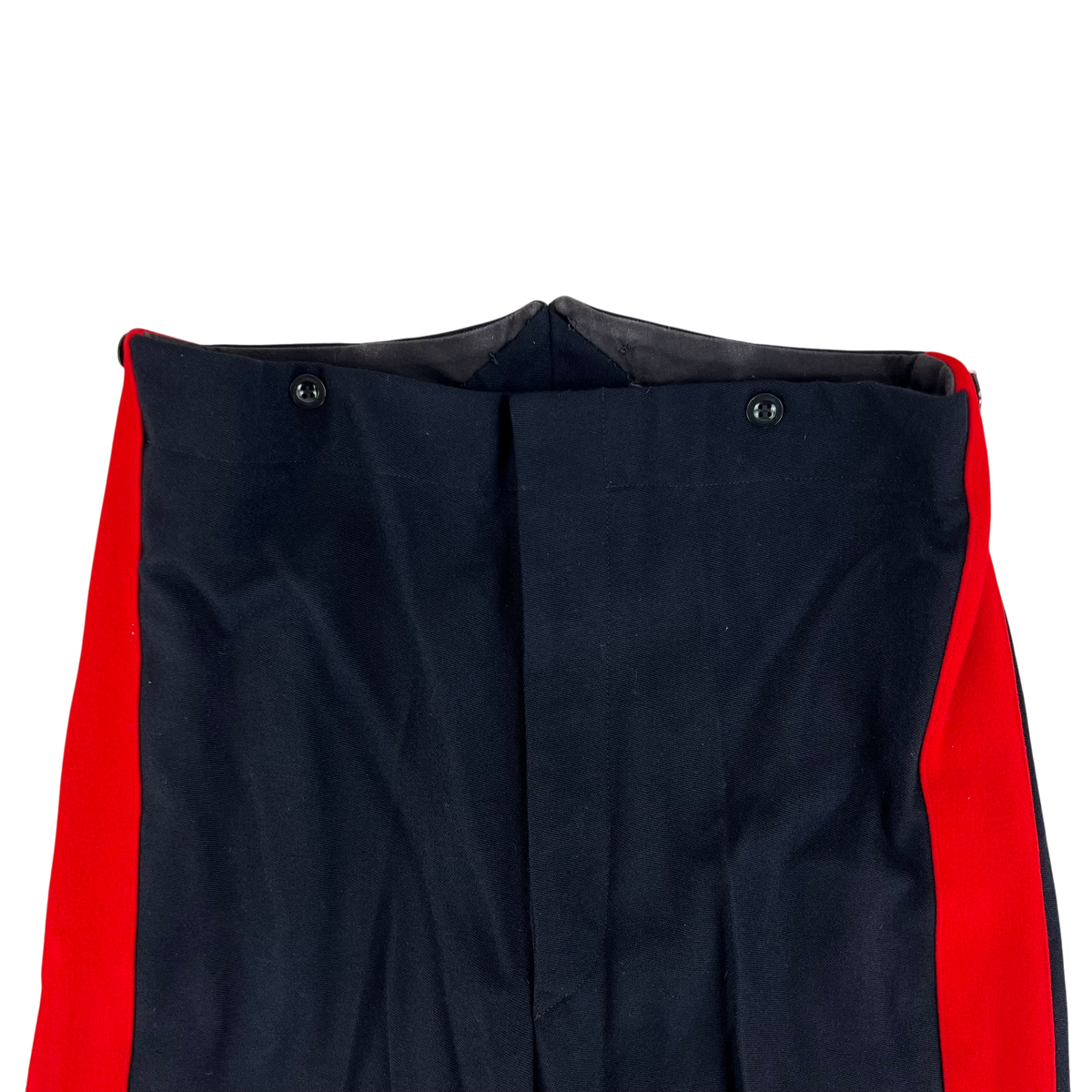 British Army Footguards Officers' Black Red Stripe Trousers - W35 L32.5