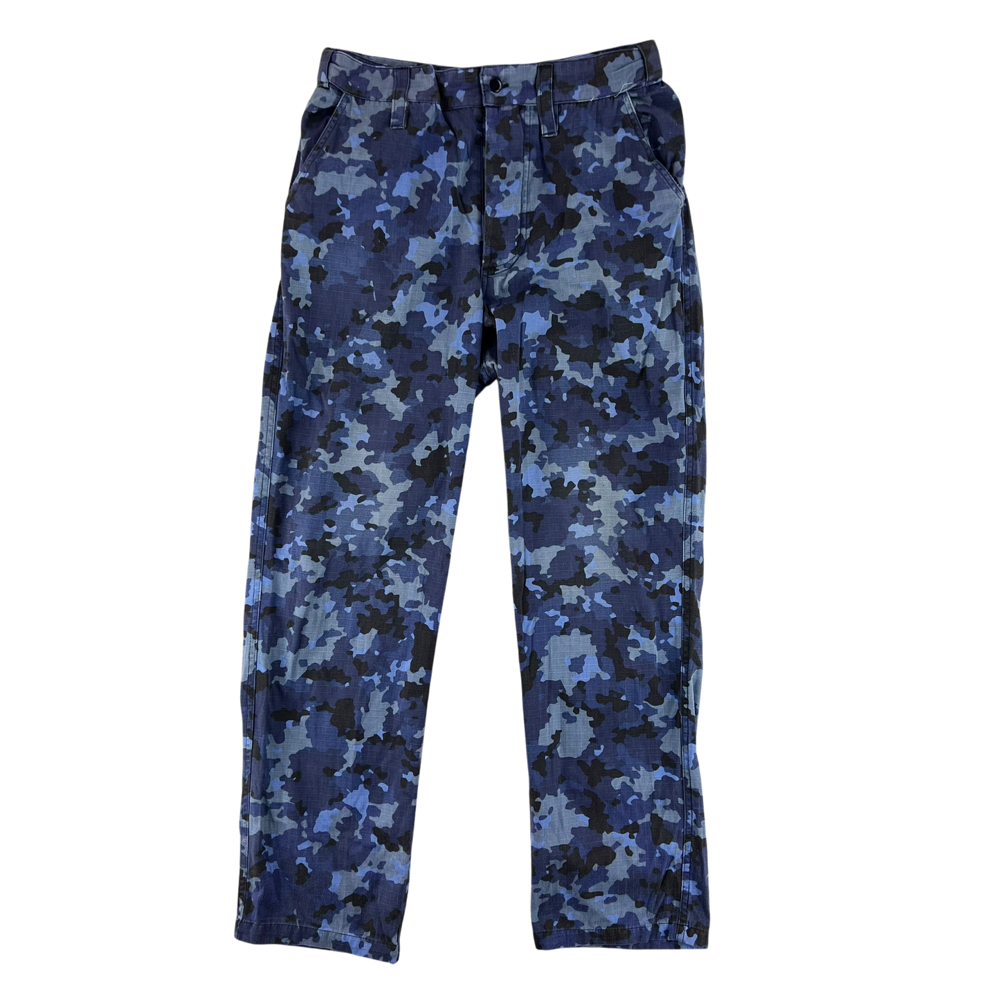 Romanian Navy M2017 Blue Camouflage Ripstop Trousers - W31 L29.5