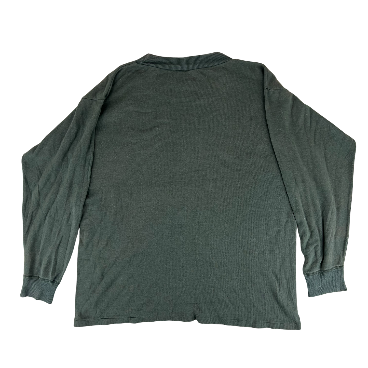 Belgian Army Sweatshirt / Thermal T Shirt Pullover Sage Grey - X Large