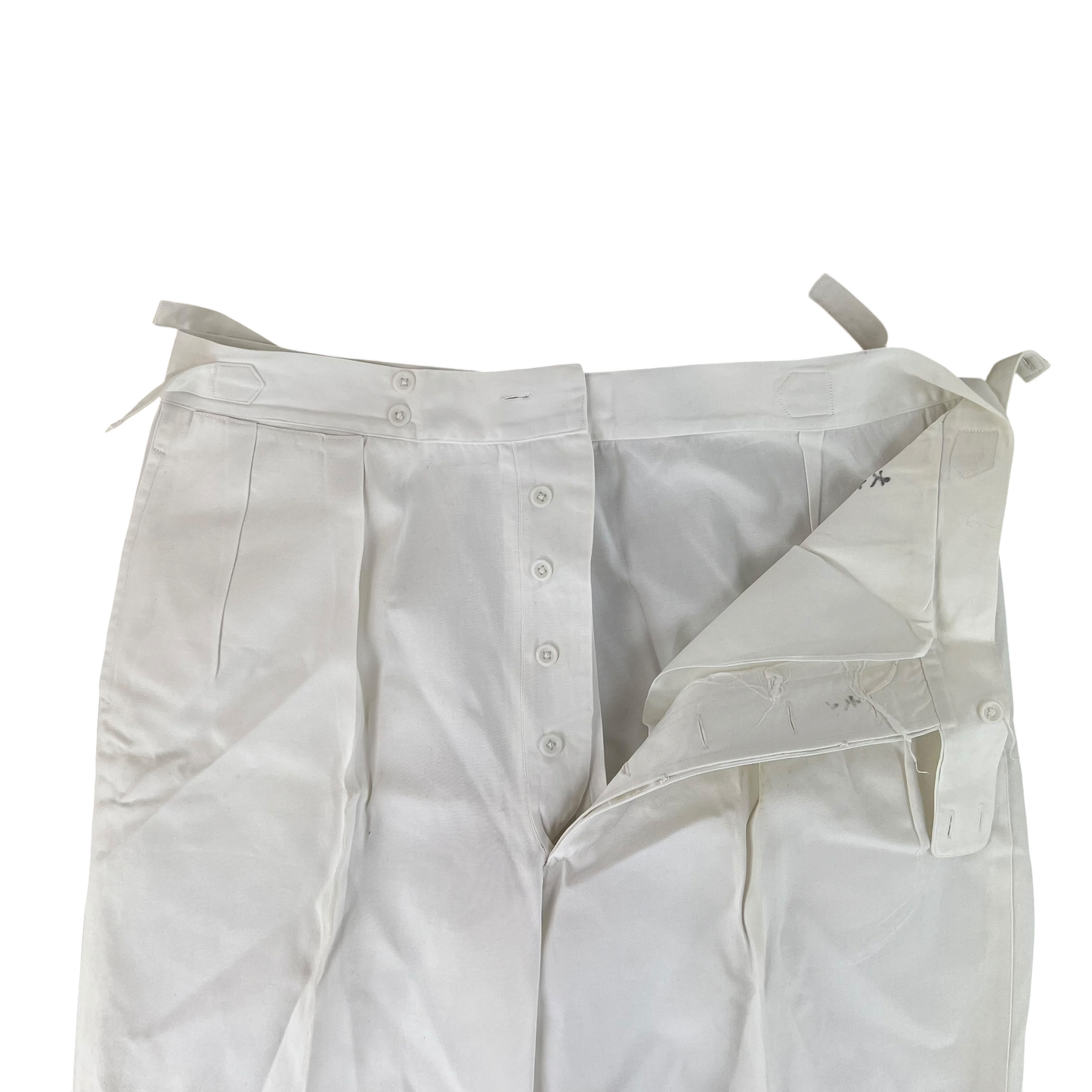 British Merchant Navy 50s Tropical White Trousers - W34 L29