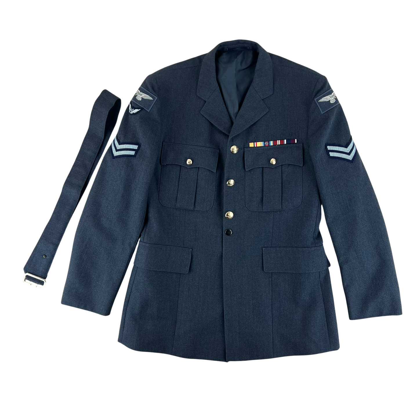 British Royal Air Force No. 1 Dress Jacket w/ Belt - Large 112L