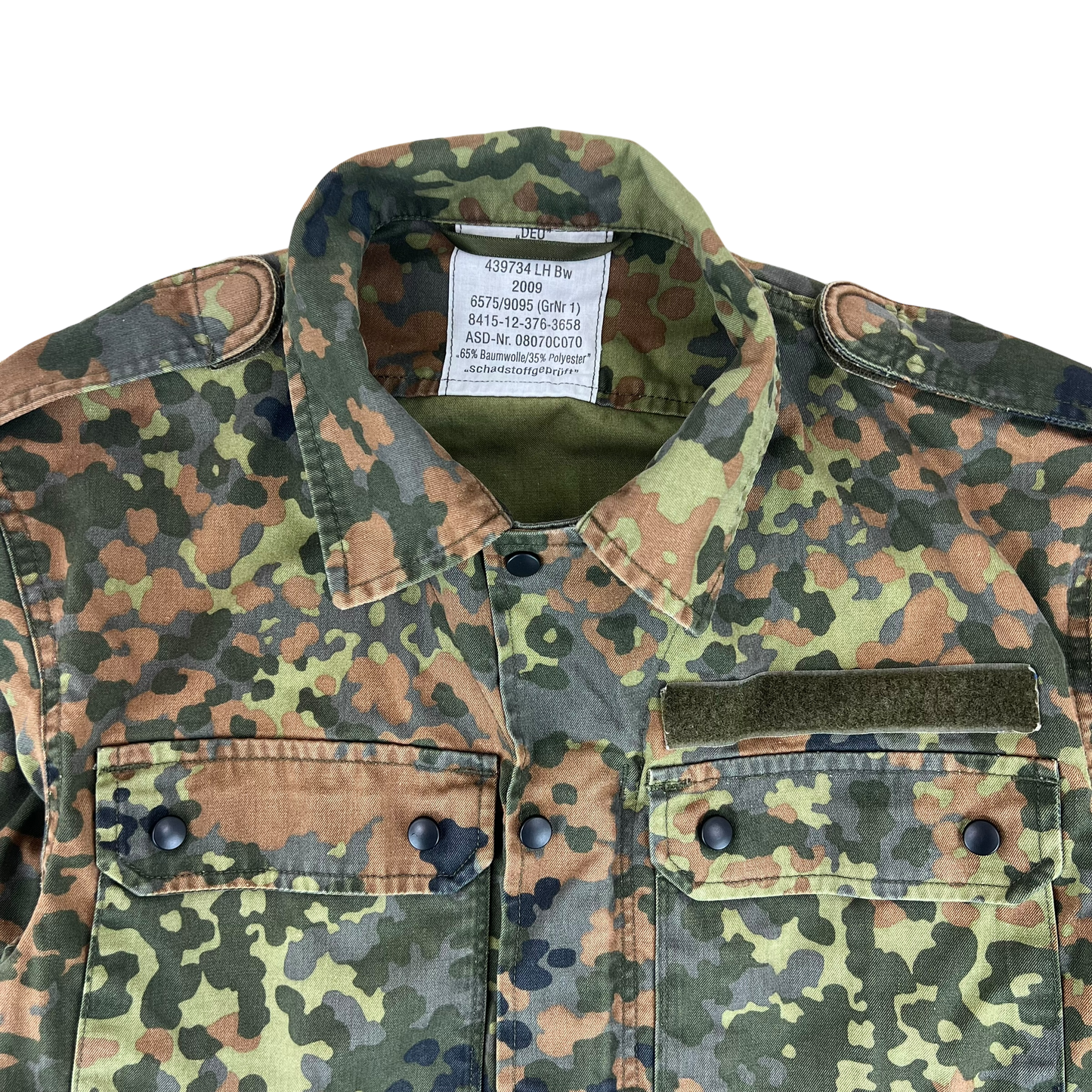 German Army Flecktarn Camouflage Long Sleeve Field Shirt - Medium GrNr 1