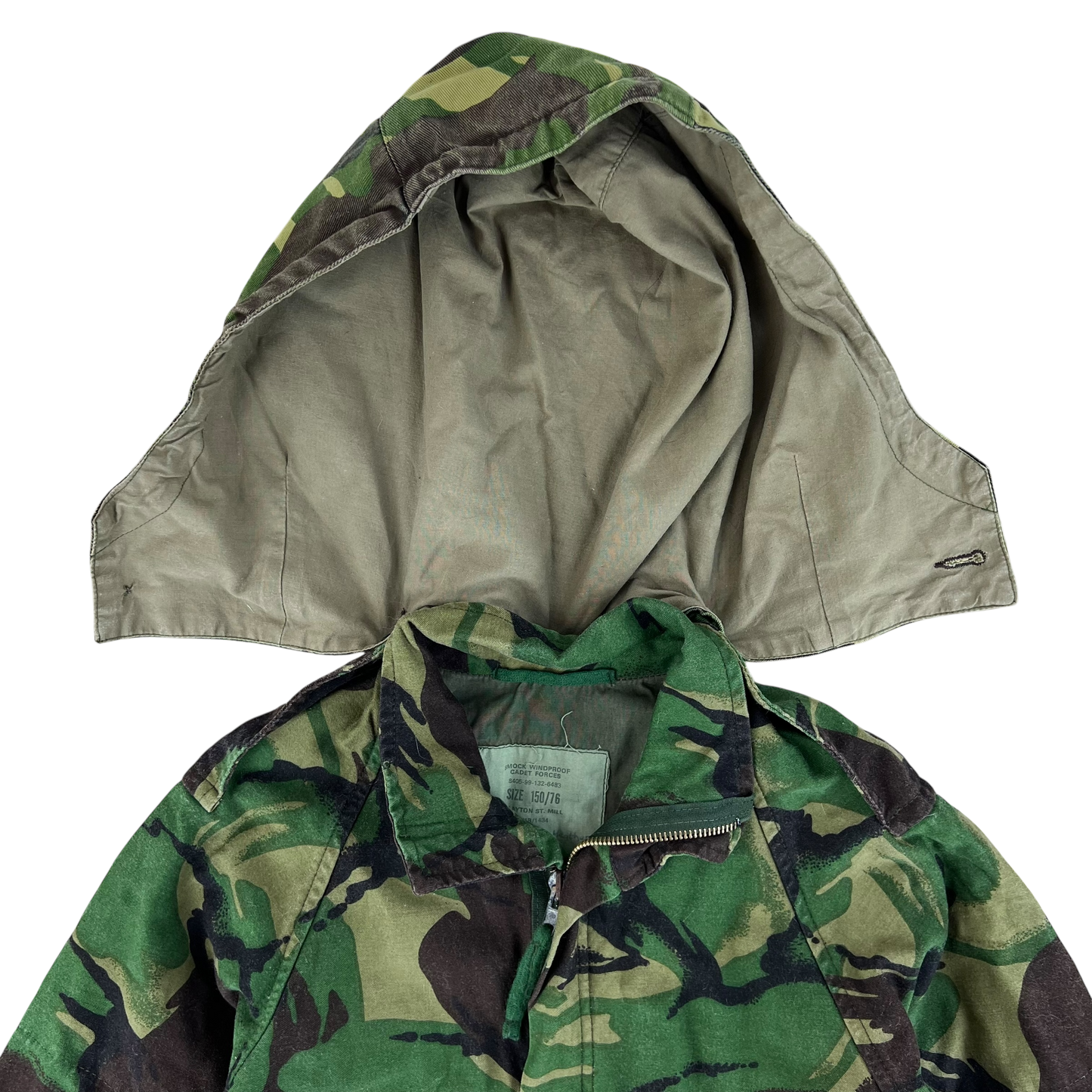 British Army 80s Cadet Forces DPM Camouflage Windproof Smock - X Small 150/76