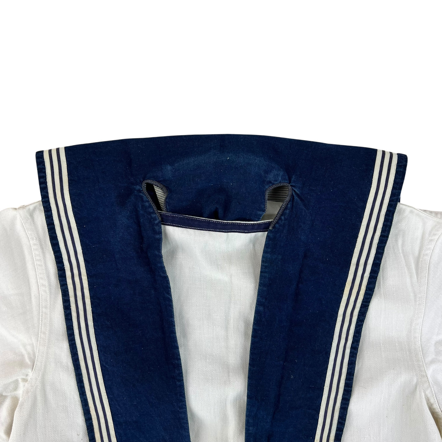 British Royal Navy 40s Class II White Jumper Sailor's Top - Medium